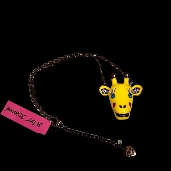 NWT Betsey Johnson Critter Giraffe Necklace - Picture 3 of 8